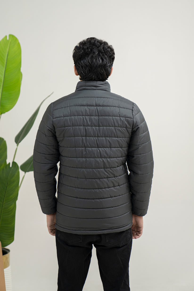 Black Full Sleeves Puffer Jacket